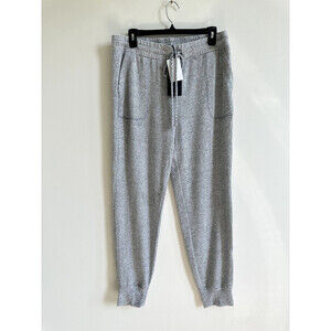 Gibson Look women's Jogger Brushed Striped Knit with pocket Size M in grey